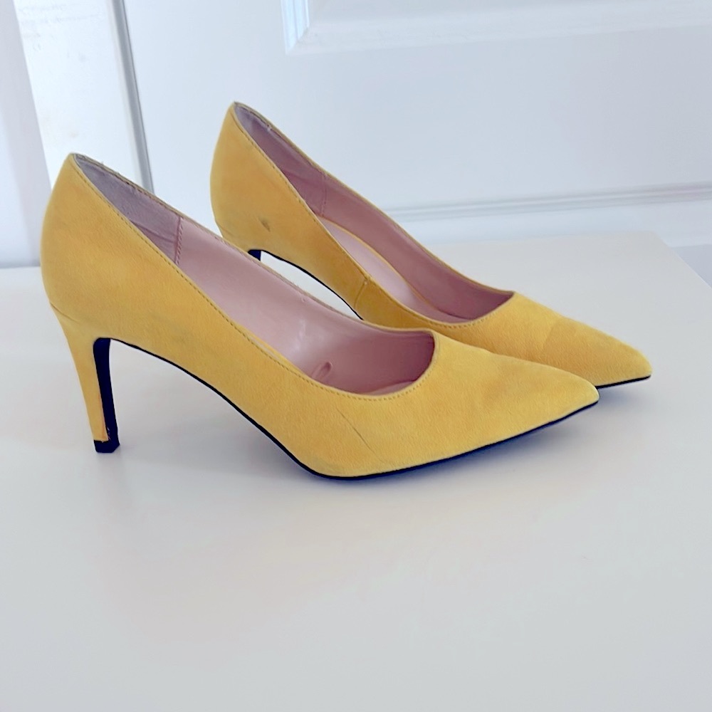 Zara suede heels.